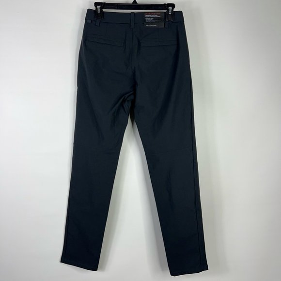 Lululemon Mens Commission Pants Black Stretch Wrinkle Resistant 28x32 New - Picture 2 of 12